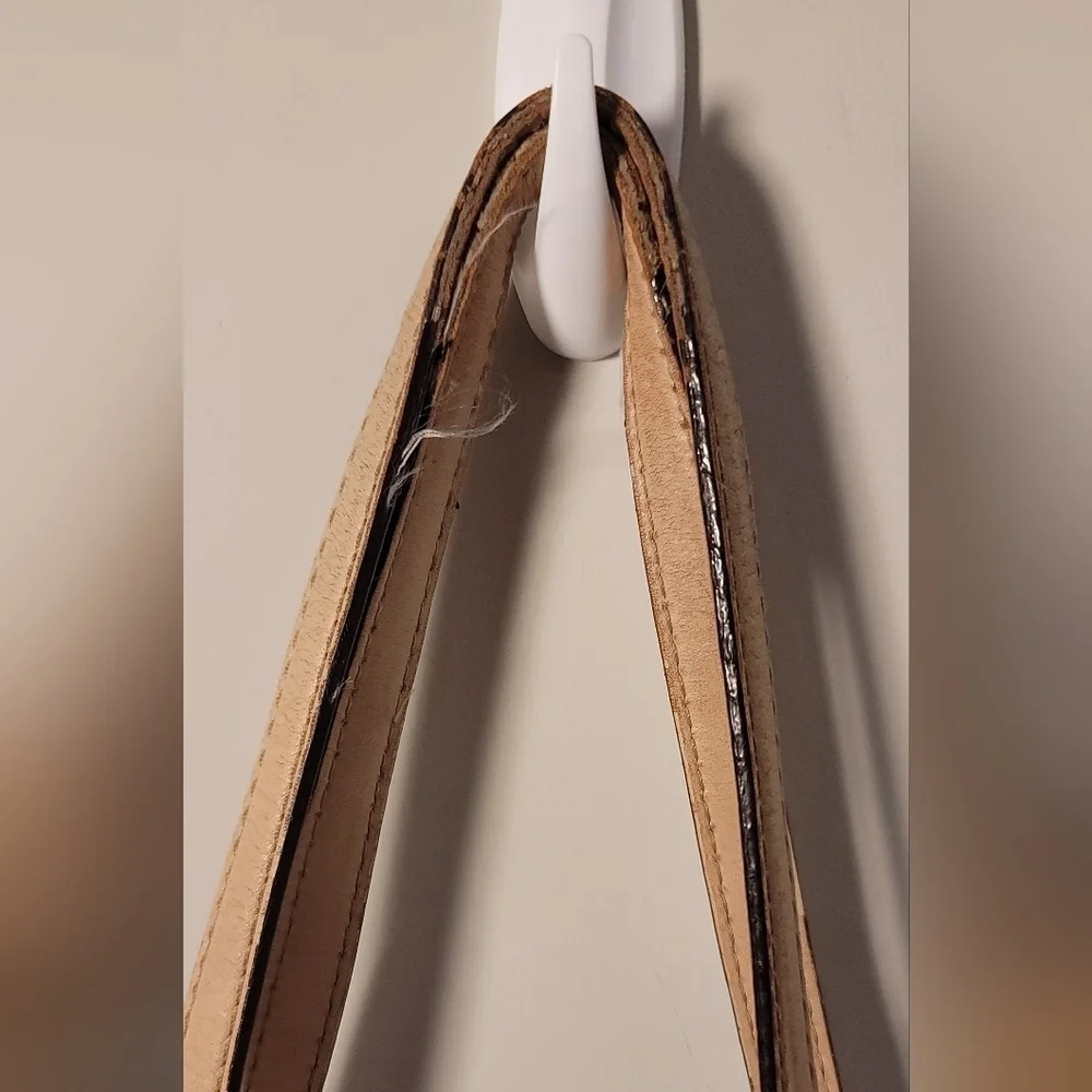 C - Michael Kors Jet Set brown monogram Vegan leather handbag